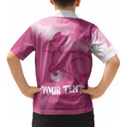 Bowls Australia Breast Cancer Personalised Kid Hawaiian Shirt Aussie Kangaroo Marble Sporty