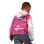 Bowls Australia Breast Cancer Personalised Kid Hoodie Aussie Kangaroo Marble Sporty