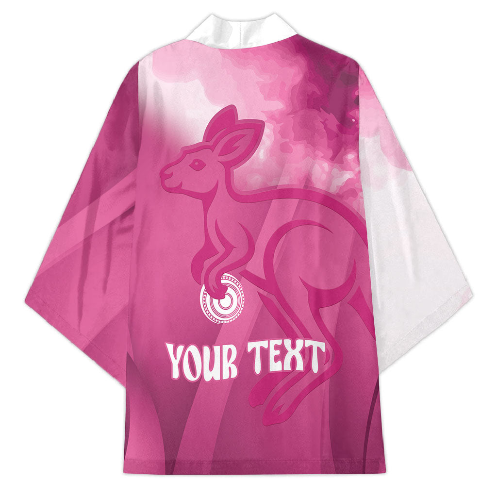 Bowls Australia Breast Cancer Personalised Kimono Aussie Kangaroo Marble Sporty