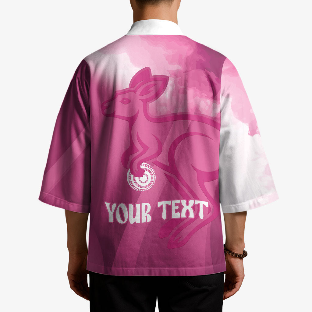 Bowls Australia Breast Cancer Personalised Kimono Aussie Kangaroo Marble Sporty