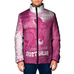 Bowls Australia Breast Cancer Personalised Padded Jacket Aussie Kangaroo Marble Sporty