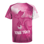 Bowls Australia Breast Cancer Personalised Rugby Jersey Aussie Kangaroo Marble Sporty
