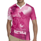 Bowls Australia Breast Cancer Personalised Rugby Jersey Aussie Kangaroo Marble Sporty
