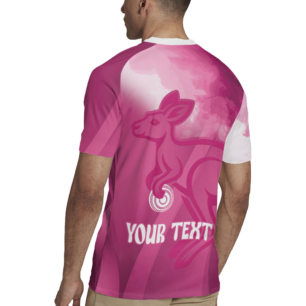 Bowls Australia Breast Cancer Personalised Rugby Jersey Aussie Kangaroo Marble Sporty
