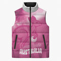 Bowls Australia Breast Cancer Personalised Sleeveless Puffer Jacket Aussie Kangaroo Marble Sporty