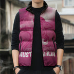 Bowls Australia Breast Cancer Personalised Sleeveless Puffer Jacket Aussie Kangaroo Marble Sporty