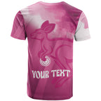 Bowls Australia Breast Cancer Personalised T Shirt Aussie Kangaroo Marble Sporty