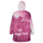 Bowls Australia Breast Cancer Personalised Wearable Blanket Hoodie Aussie Kangaroo Marble Sporty