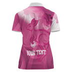 Bowls Australia Breast Cancer Personalised Women Polo Shirt Aussie Kangaroo Marble Sporty