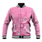 Australia Soccer Breast Cancer Custom Baseball Jacket Think Pink Aussie Opal Aboriginal Art