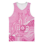 Australia Soccer Breast Cancer Custom Basketball Jersey Think Pink Aussie Opal Aboriginal Art