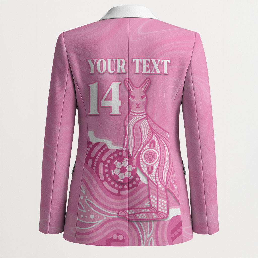 Australia Soccer Breast Cancer Custom Blazer Think Pink Aussie Opal Aboriginal Art