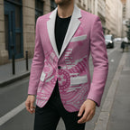 Australia Soccer Breast Cancer Custom Blazer Think Pink Aussie Opal Aboriginal Art