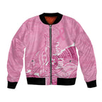 Australia Soccer Breast Cancer Custom Bomber Jacket Think Pink Aussie Opal Aboriginal Art