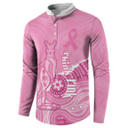 Australia Soccer Breast Cancer Custom Button Sweatshirt Think Pink Aussie Opal Aboriginal Art