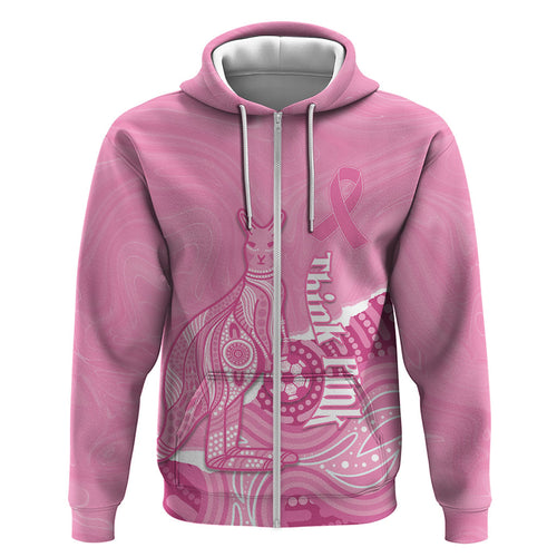Australia Soccer Breast Cancer Custom Hoodie Think Pink Aussie Opal Aboriginal Art