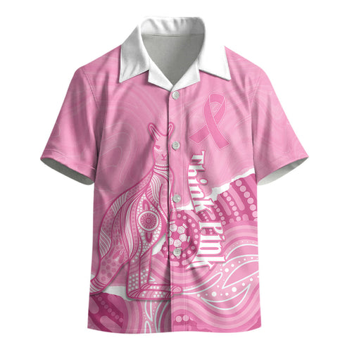 Australia Soccer Breast Cancer Custom Kid Hawaiian Shirt Think Pink Aussie Opal Aboriginal Art