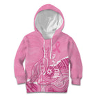 Australia Soccer Breast Cancer Custom Kid Hoodie Think Pink Aussie Opal Aboriginal Art