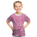Australia Soccer Breast Cancer Custom Kid T Shirt Think Pink Aussie Opal Aboriginal Art