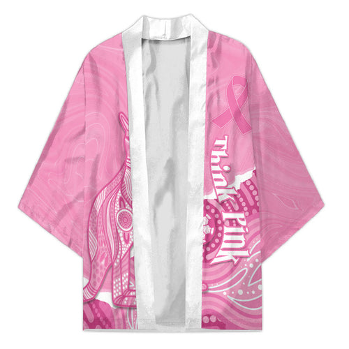 Australia Soccer Breast Cancer Custom Kimono Think Pink Aussie Opal Aboriginal Art
