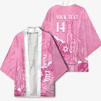 Australia Soccer Breast Cancer Custom Kimono Think Pink Aussie Opal Aboriginal Art