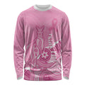 Australia Soccer Breast Cancer Custom Long Sleeve Shirt Think Pink Aussie Opal Aboriginal Art