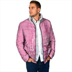 Australia Soccer Breast Cancer Custom Padded Jacket Think Pink Aussie Opal Aboriginal Art