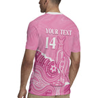 Australia Soccer Breast Cancer Custom Rugby Jersey Think Pink Aussie Opal Aboriginal Art