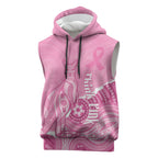 Australia Soccer Breast Cancer Custom Sleeveless Hoodie Think Pink Aussie Opal Aboriginal Art