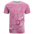 Australia Soccer Breast Cancer Custom T Shirt Think Pink Aussie Opal Aboriginal Art
