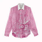 Australia Soccer Breast Cancer Custom Women Casual Shirt Think Pink Aussie Opal Aboriginal Art