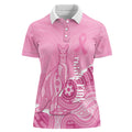 Australia Soccer Breast Cancer Custom Women Polo Shirt Think Pink Aussie Opal Aboriginal Art