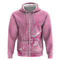Australia Soccer Breast Cancer Custom Zip Hoodie Think Pink Aussie Opal Aboriginal Art
