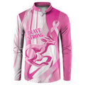 Australia Rugby Breast Cancer Personalised Button Sweatshirt Brave Strong Pink Ribbon Sporty Style
