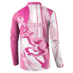 Australia Rugby Breast Cancer Personalised Button Sweatshirt Brave Strong Pink Ribbon Sporty Style