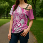 Australia Rugby Breast Cancer Personalised Cross Shoulder Shirt Brave Strong Pink Ribbon Sporty Style