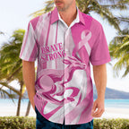 Australia Rugby Breast Cancer Personalised Hawaiian Shirt Brave Strong Pink Ribbon Sporty Style