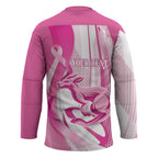 Australia Rugby Breast Cancer Personalised Hockey Jersey Brave Strong Pink Ribbon Sporty Style