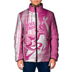 Australia Rugby Breast Cancer Personalised Padded Jacket Brave Strong Pink Ribbon Sporty Style