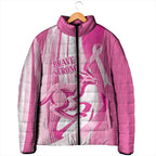 Australia Rugby Breast Cancer Personalised Padded Jacket Brave Strong Pink Ribbon Sporty Style