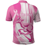 Australia Rugby Breast Cancer Personalised Polo Shirt Brave Strong Pink Ribbon Sporty Style