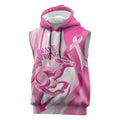 Australia Rugby Breast Cancer Personalised Sleeveless Hoodie Brave Strong Pink Ribbon Sporty Style