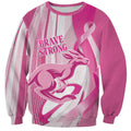 Australia Rugby Breast Cancer Personalised Sweatshirt Brave Strong Pink Ribbon Sporty Style