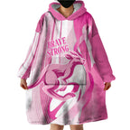 Australia Rugby Breast Cancer Personalised Wearable Blanket Hoodie Brave Strong Pink Ribbon Sporty Style