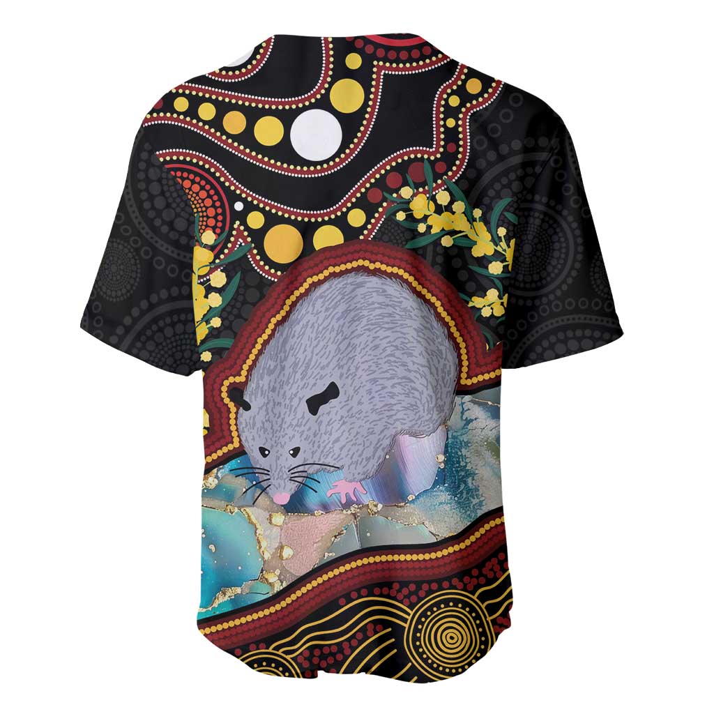 Australia Possum Baseball Jersey Aboriginal Art Mix Aussie Opal
