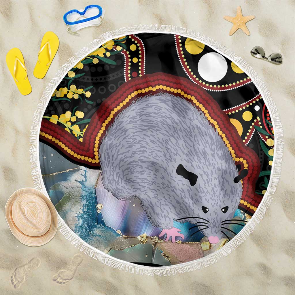 Australia Possum Beach Blanket Aboriginal Art Mix Aussie Opal