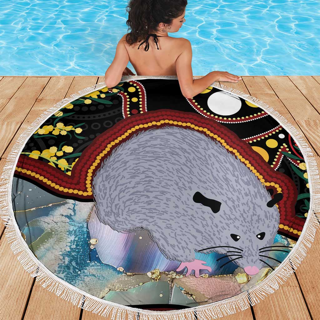 Australia Possum Beach Blanket Aboriginal Art Mix Aussie Opal