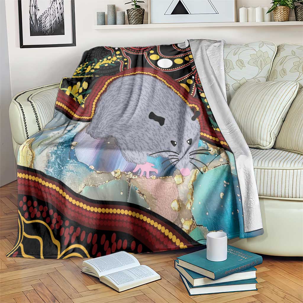Australia Possum Blanket Aboriginal Art Mix Aussie Opal
