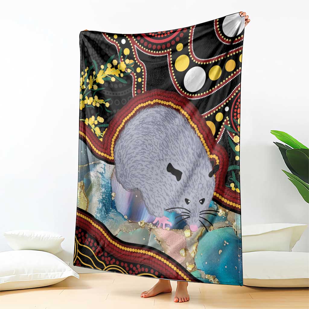 Australia Possum Blanket Aboriginal Art Mix Aussie Opal
