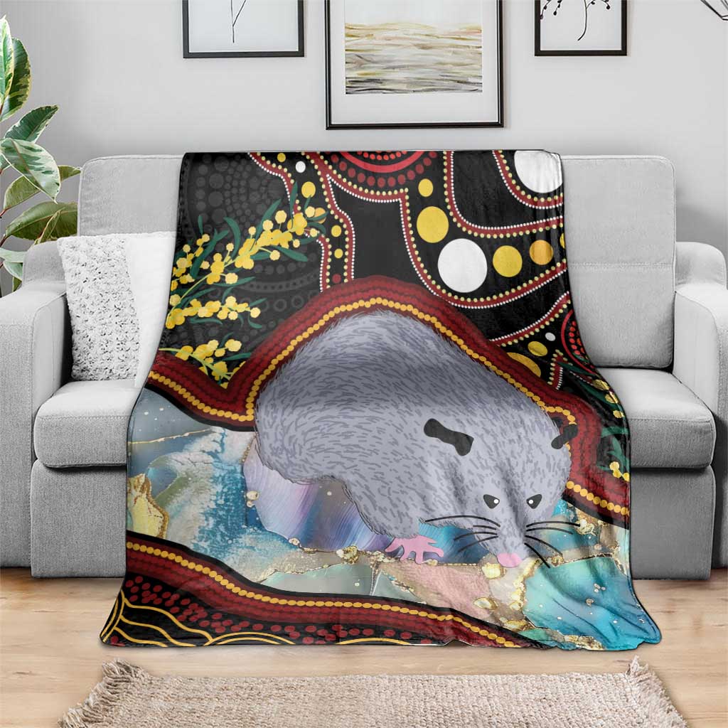 Australia Possum Blanket Aboriginal Art Mix Aussie Opal